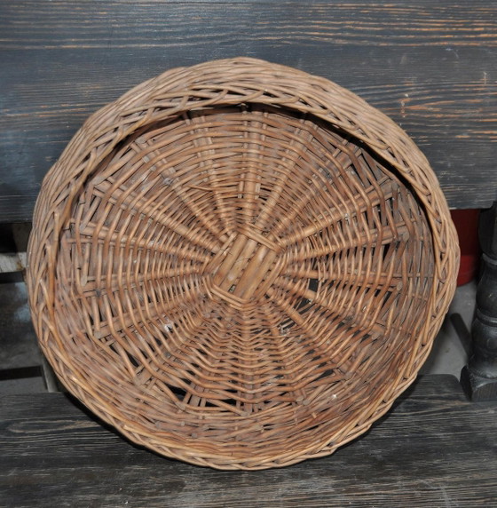 Rotan mand, jaren 40 – Decoratieve objecten, Rieten (photo 5 of 5)