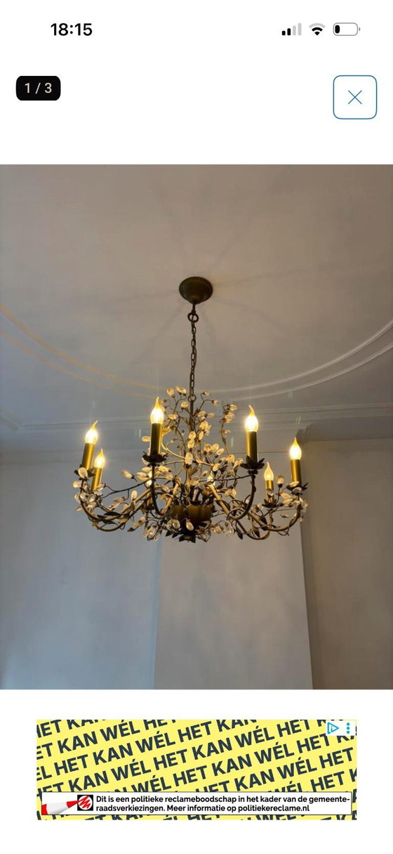 Image 1 of 2x Kroonluchter Searchlight ALMANDITE 