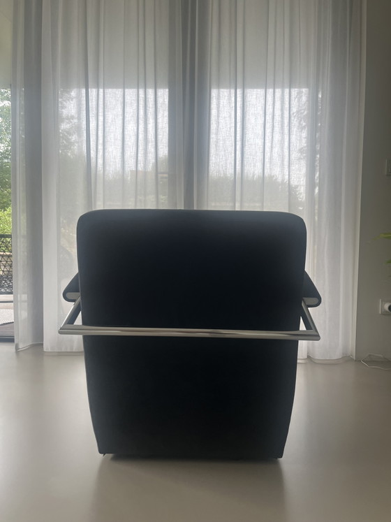 Leolux Scylla (2 Pieces) Black Alcantara – Armchairs, Textile, Chrome (photo 8 of 9)