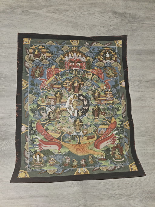 Original Tibetan Thangka - Hand-painted (20th century)