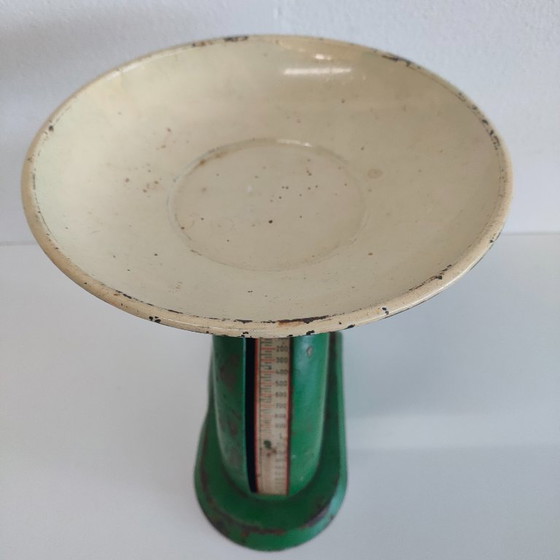 Vintage Effem Karat Keukenweegschaal – Groen Metaal – Jaren '40/'50 – Keukenaccessoires, Metal (photo 9 of 10)