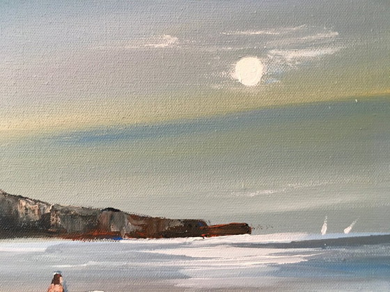 Philippe Laurent - Surf On The Beach - Artist's Painting – Paintings & Drawings, Canvas (photo 3 of 19)