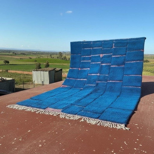 Alfombra bereber grande de 450 cm x 350 cm, lana natural, marroquí. – vloerkleden en tapijten, Wool