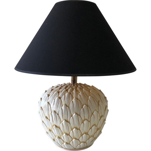 Vintage ceramic Artichoke lamp, 1970
