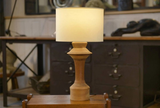 Eiken lamp uit de jaren 50 – Tafellampen, Vintage (photo 8 of 10)