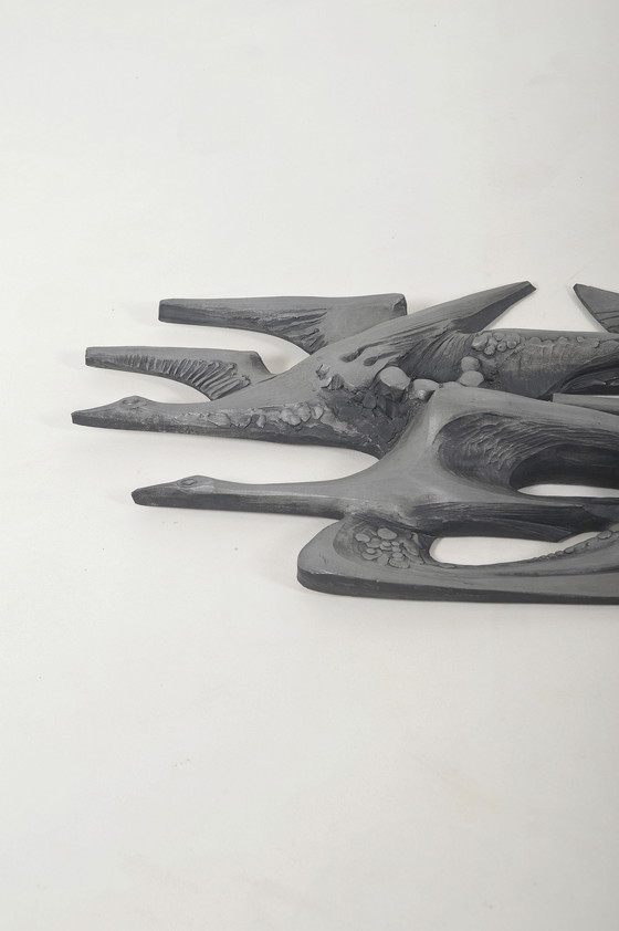 Image 1 of Scultura da parete brutalista di uccelli prodotta da Ars Munda, anni '70
