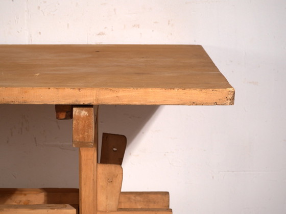 Antieke grenen kloostertafel, Centraal-Europa, circa 1900, Eettafels, Hout, Rustic (foto 8 van 11)