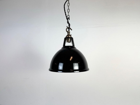 Image 1 of Vintage industriële zwart geverfde hanglamp, jaren 2000