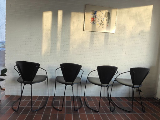 Set van 4 Design Stoelen - Arrben 'Linda' - Zwart