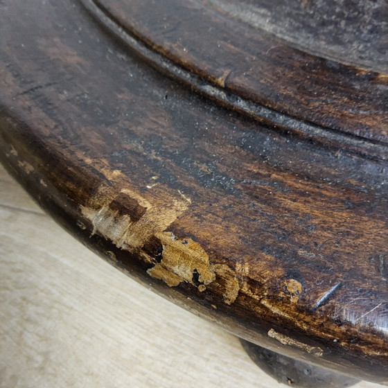 Image 1 of Candeliere antico in legno del XIX secolo, stile giacobino, a spirale, per grande chiesa (altezza 166 cm).