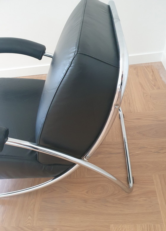 Image 1 of Dyker 20, Anton Lorenz, Poltrona Fish con struttura tubolare Pelle Bauhaus