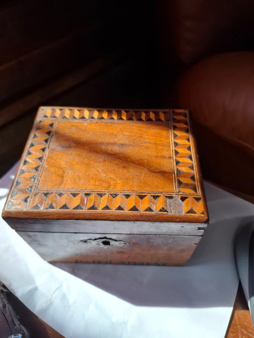 Antique WWI Austro-Hungarian Folk Art Wooden Keepsake Box (1914–1915)