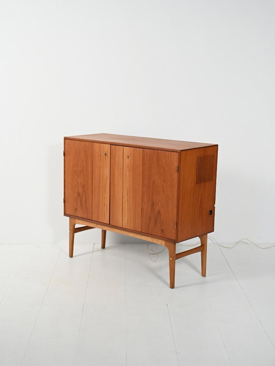 Image 1 of Scandinavian 1950s teak bar cabinet