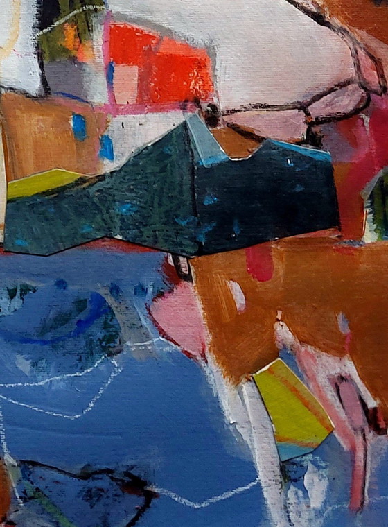 Image 1 of COLLAGE - Qui a laissé sortir le chien ? Technique mixte, 50 x 70 cm