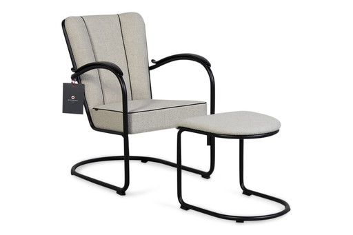 Dutch Originals Gispen 412S Sessel mit Ottomane