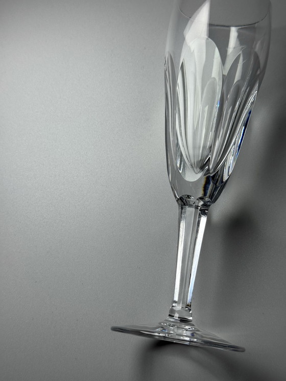 Image 1 of Flûte da champagne in cristallo tagliato a mano vintage Barthmann