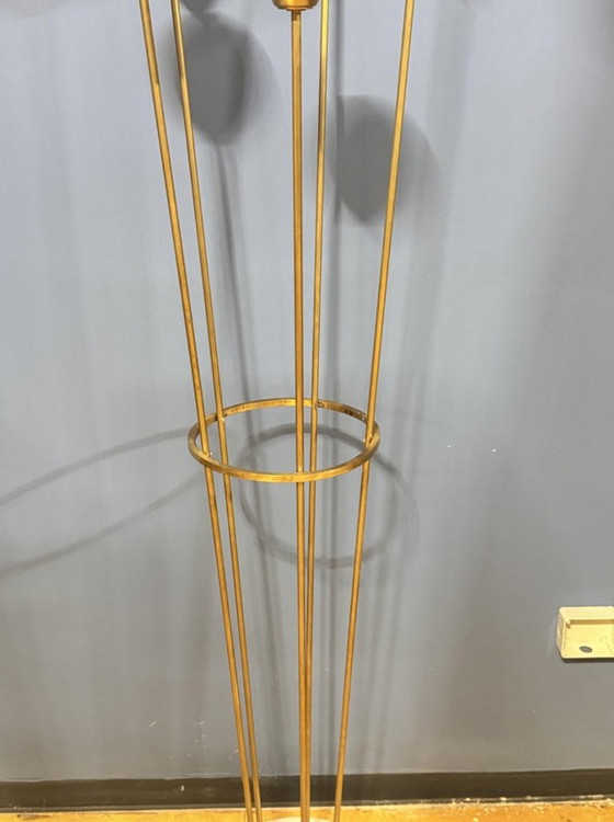 Tree Lamp from Stilnovo, 1950s, Lampade da terra, Ottone, Bianco, Mid Century Modern (foto 6 di 7)