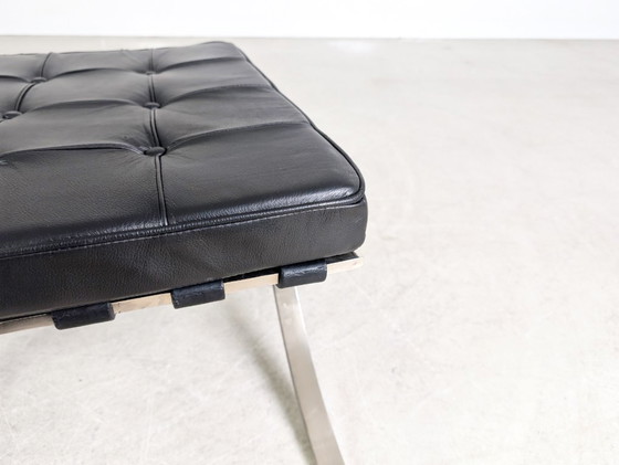 Image 1 of Sgabello Knoll International Barcelona Mies van der Rohe in pelle nera