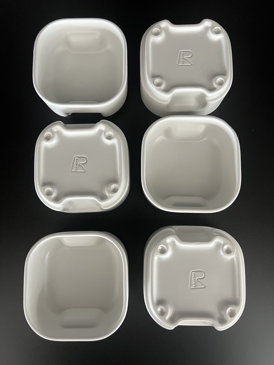 Image 1 of Schalen, Ramequins (x6) Square von Makio Hasuike für Revelli, Italien 70er Jahre