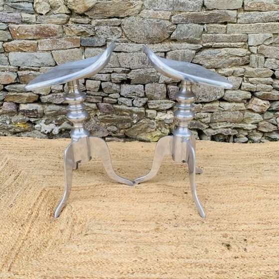 Image 1 of Coppia di sgabelli in alluminio