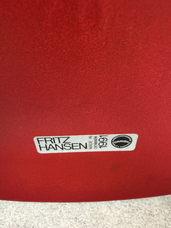 Image 1 of 4x Fritz Hansen Ant chair red (several in stock)