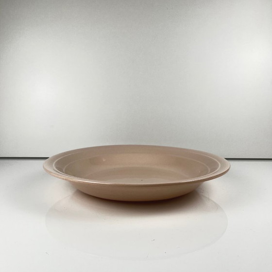 Image 1 of Pale pink round, shallow dish, St Amand, ceranor, 1940