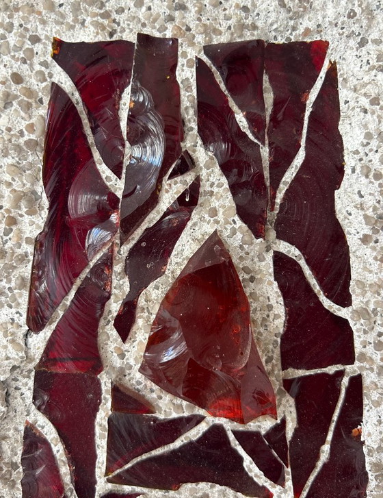 Image 1 of Applique da parete XL "in vetro colorato", vetro e cemento, Svezia, 1950