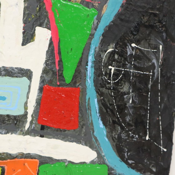 Pittura Astratta Gufo su Tela Arte Contemporanea 55cm – Dipinti e disegni, Canvas (photo 9 of 15)