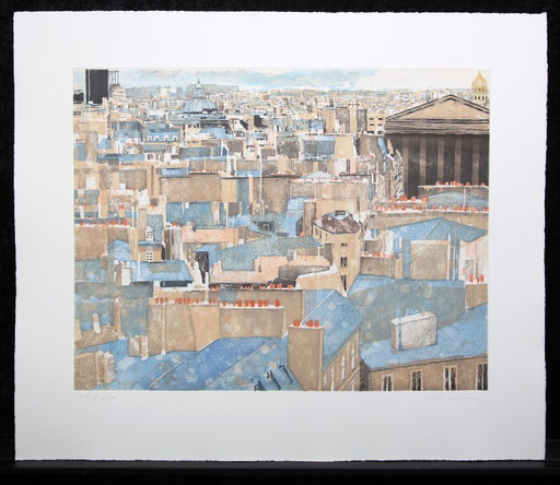 Salzmann, Gottfried - Paris, La Madeleine - gravure en couleurs - signée à la main