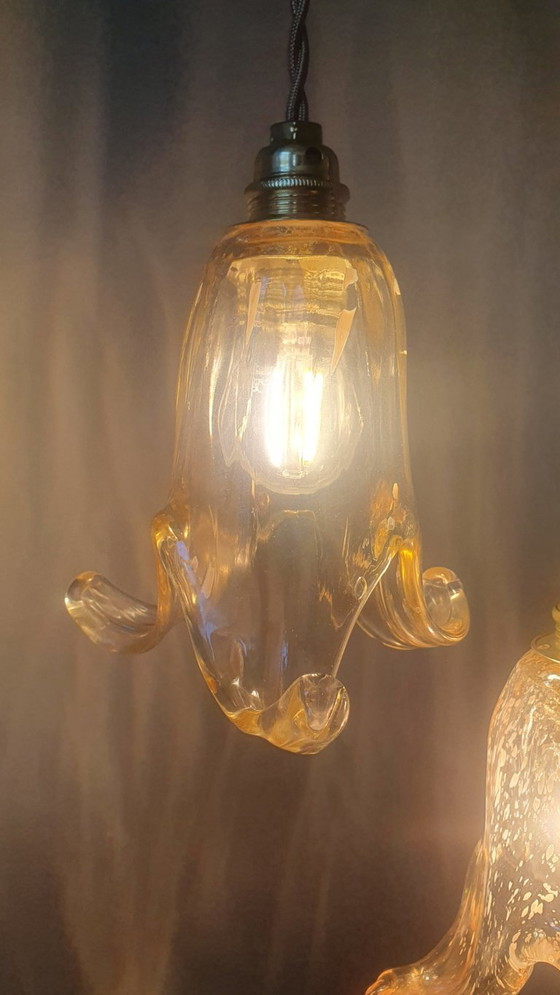 Image 1 of Set di 2 lampade a sospensione vintage di Murano - Italia - Murano