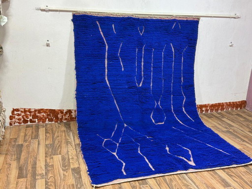 Magnifico Tappeto Blu in Lana 170/250cm – vloerkleden en tapijten, Wool
