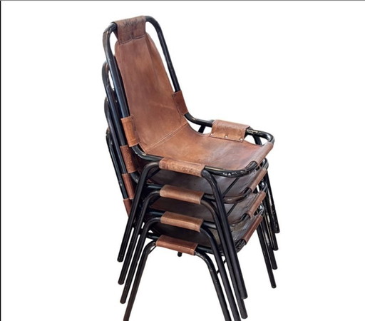 Perriand stoel "Les Arcs" Bauhaus stapelstoel van Dal Vera