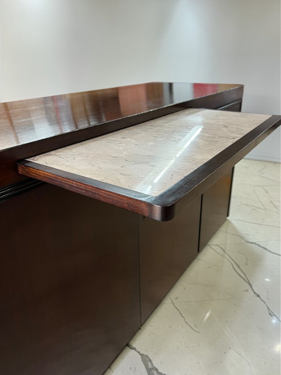 Image 1 of Art Deco / Streamline sideboard / credenza with original marble top – ca. 1930–1950, in the style of the Deutsche Werkstätten