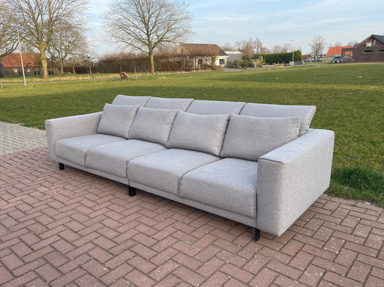 Image 1 of Montel Grey 4-Seater Fabric Sofa