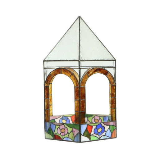 Stained Glass Gazebo Candle Holder
