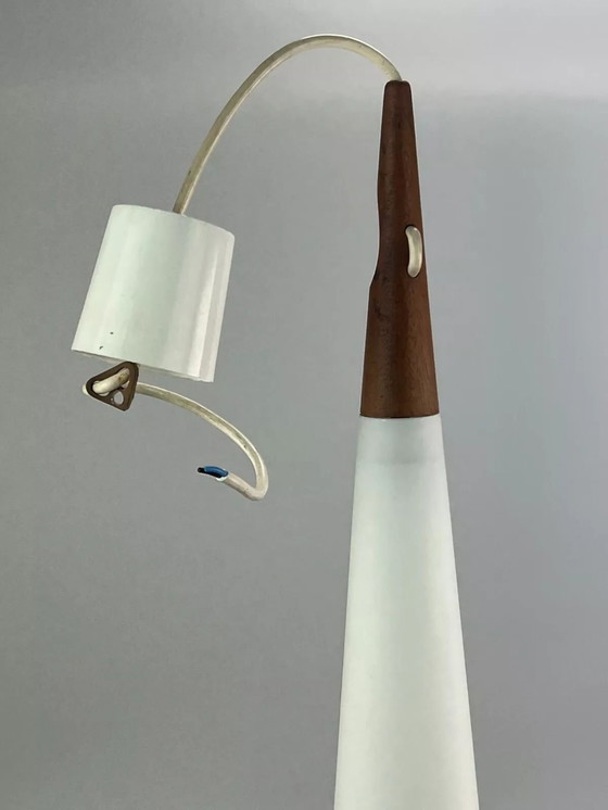 Image 1 of Lampada da soffitto in teak anni '60 e '70, lampada a sospensione Uno &amp; Östen Kristiansson di lusso