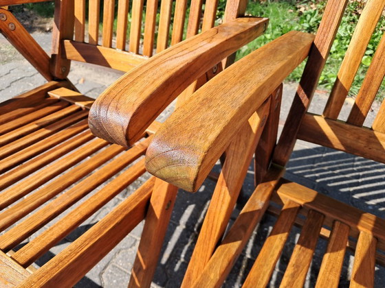 Image 1 of 4 chaises de jardin en teck Sunyard Veronica