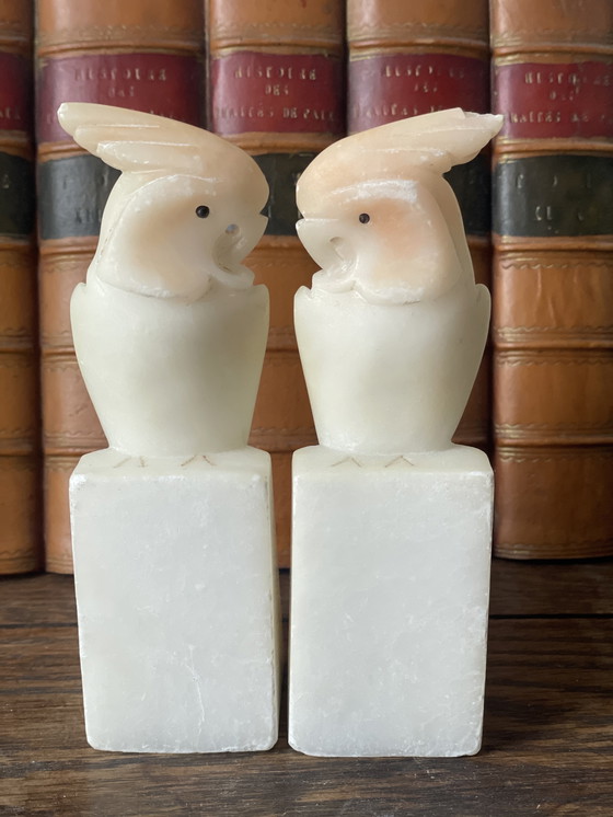 Image 1 of Sujetalibros de alabastro art déco