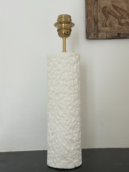 French contemporary plaster lamp, "Colonna" by Renzo Maar