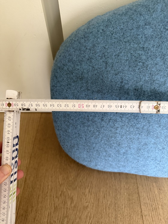 Image 1 of 6 kussen blauw, pierre à galets