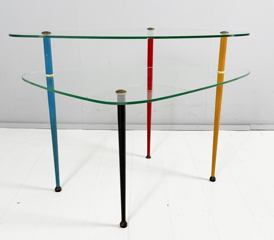 Image 1 of Side table by Edoardo Paoli, model: Arlecchino for Vitrex, Milan/Italy, 1950s