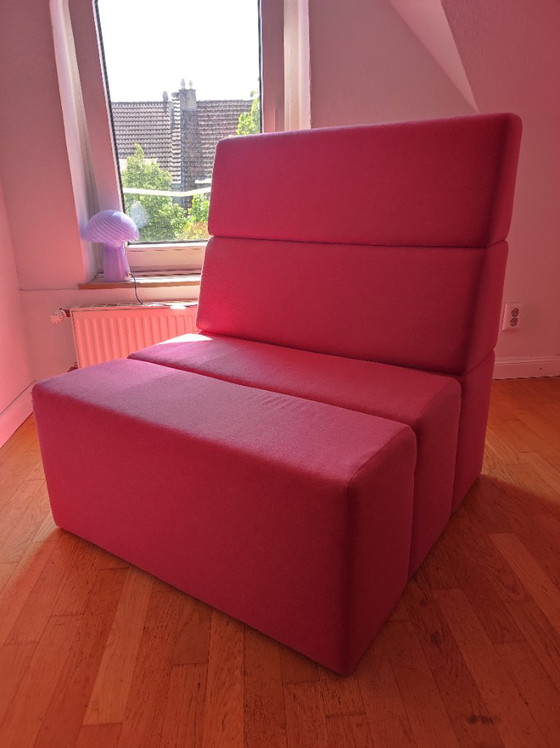 Clásico de Diseño de Alta Gama: Sillón Modular Cubit / Mymito "Bricks" en Rosa (Limpiado Profesional) (photo 4 of 7)