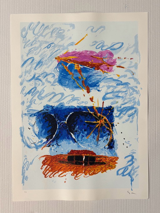 Mario Schifano Silkscreen Print 50x70cm Abstract Impression, Pop, Torcular