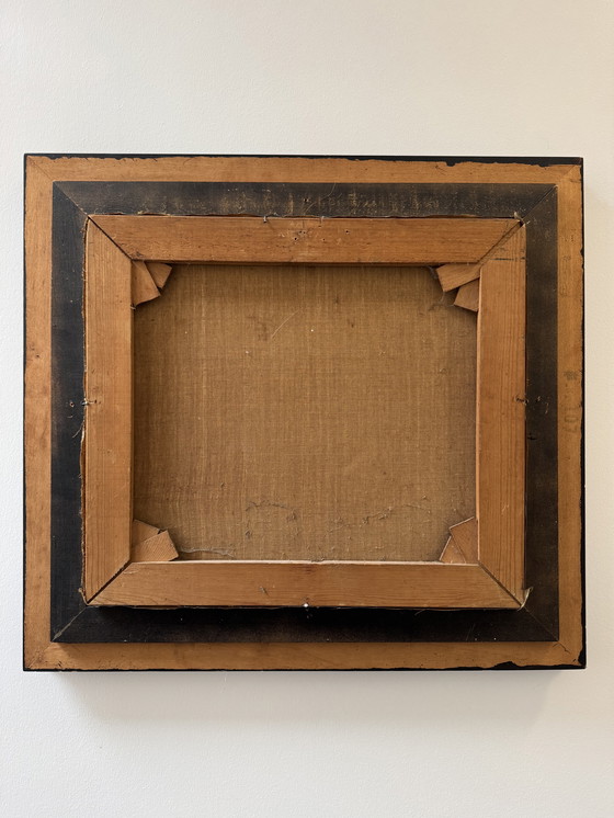 Image 1 of Still life painting, oil on antique canvas