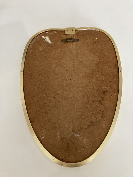 Image 1 of Miroir en forme de cœur rétro/vintage, design italien, années 1950