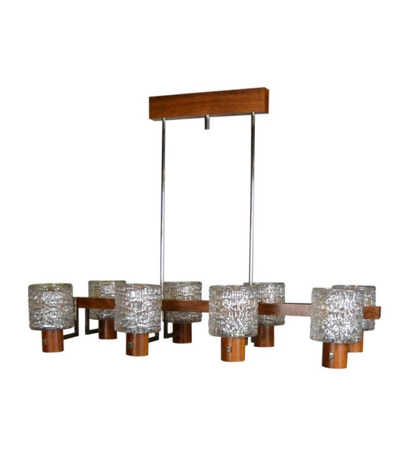 Image 1 of Lampadario allungato vintage in stile scandinavo