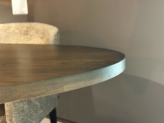 Cross, QLIV, Eetkamerstoelen, Metaal, Hout, Bruin (foto 3 van 4)