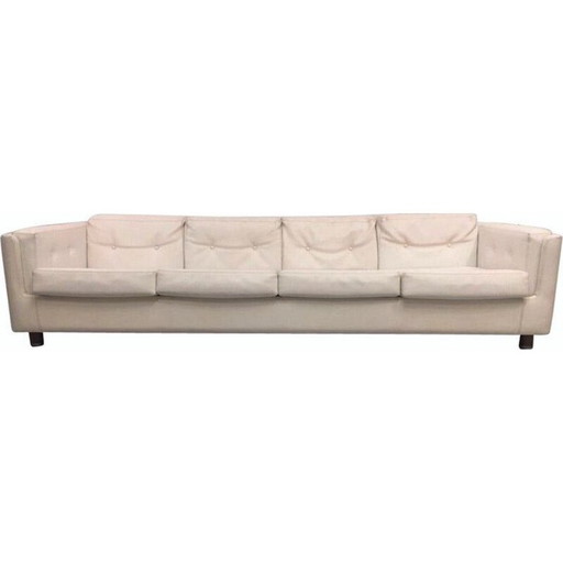 Vintage witte skai sofa van Mario Scheichenbauer voor Zanotta, Italië, 1965