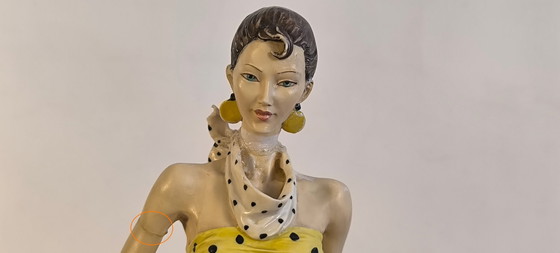 Image 1 of 😍✨ Stunning Large Vintage Statue "Fashion Lady" by Antoni Famery – Italy, c. 1990 ✨😍