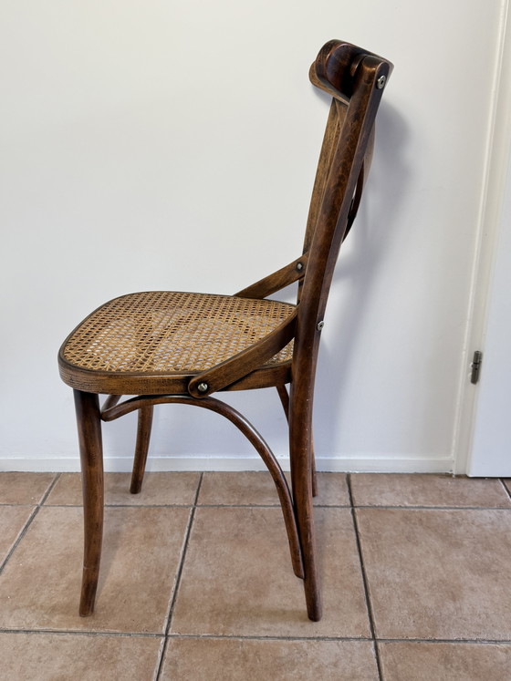 Klassieke Houten Kruisrug Stoel - Klassieke Houten Kruisrug Stoel – Eetkamerstoelen, Rattan, Wood (photo 8 of 15)